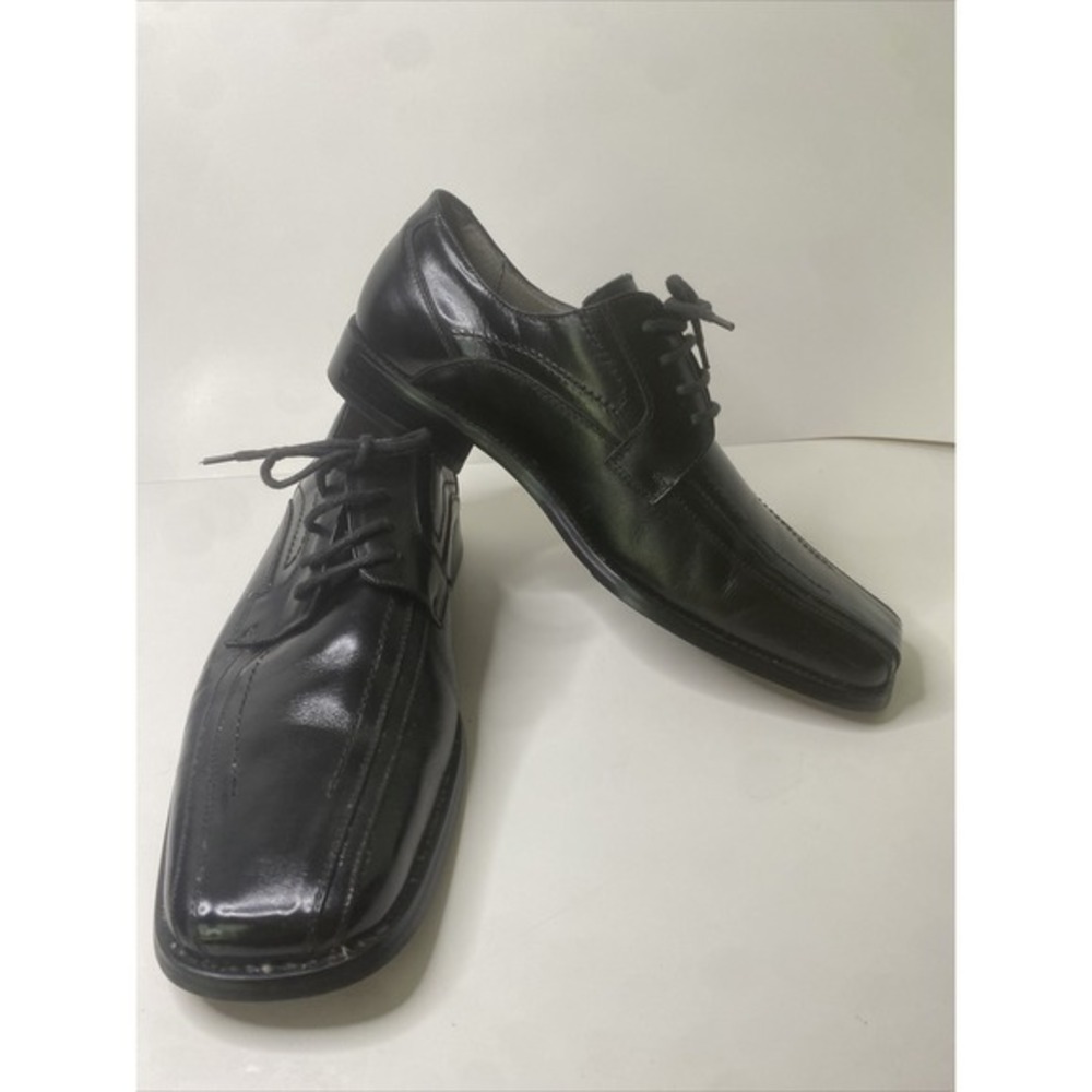 STACY ADAMS LEATHER DRESS SHOE GALLAGHER SZ‎ 11M (23274-01) BLACK VERY GOOD